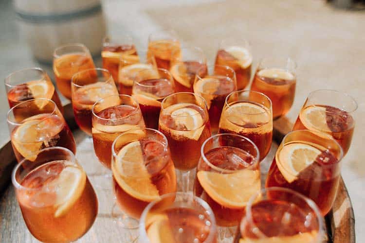 Spring wedding drinks