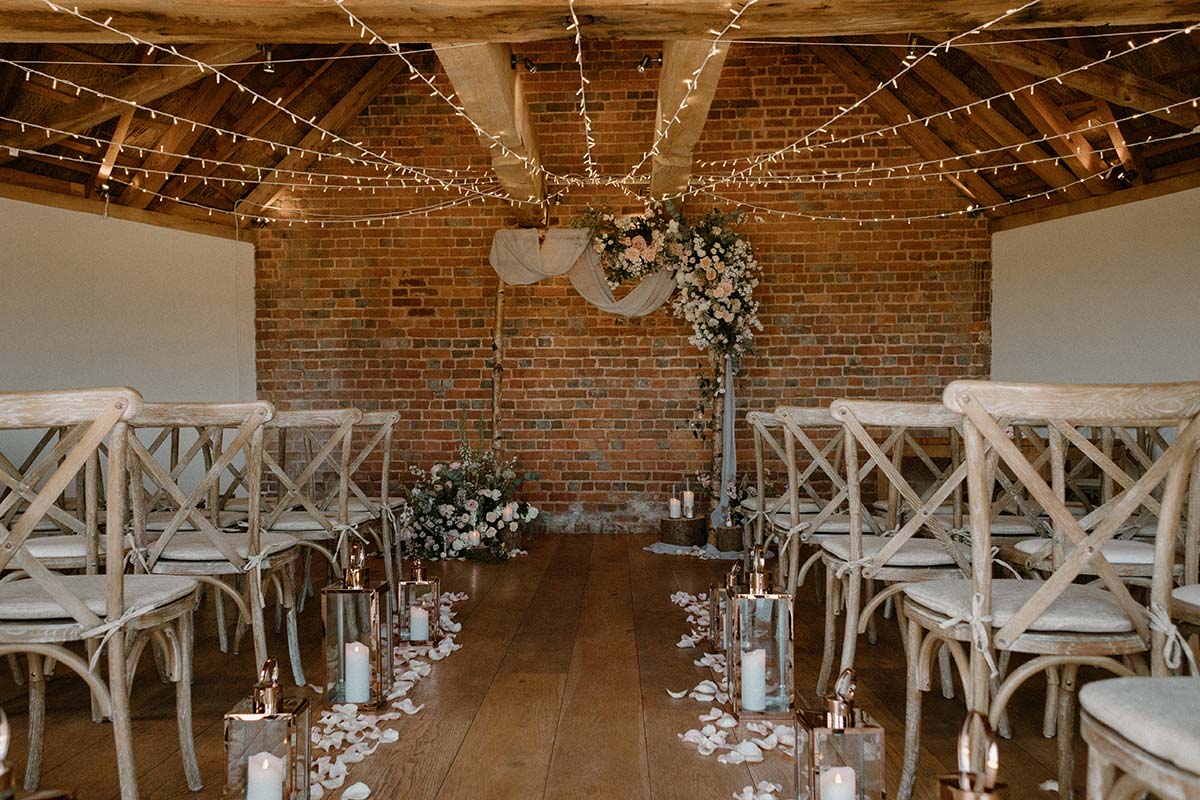 Spring wedding venue interior