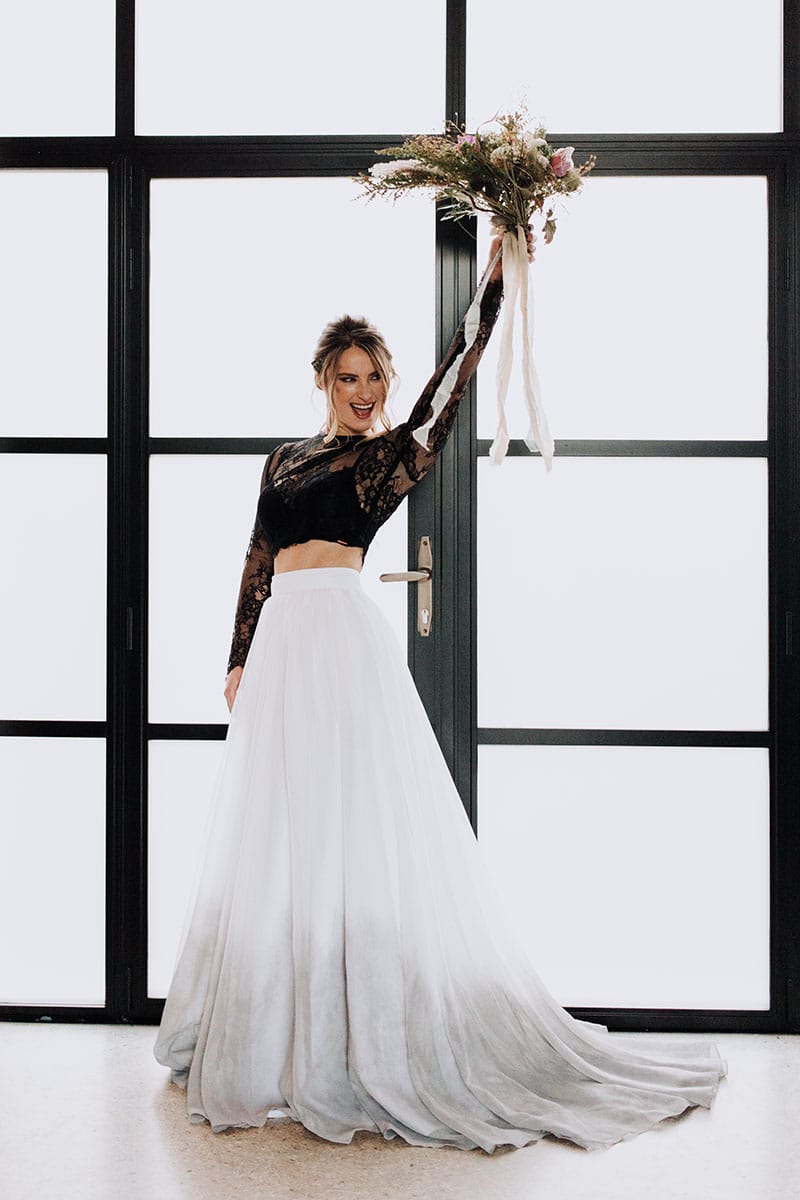 Barn Wedding Modern Bridal Dress
