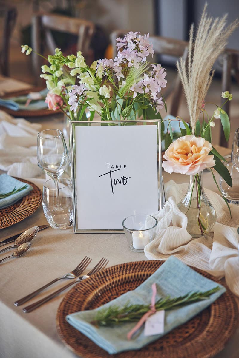 Micro wedding table setting