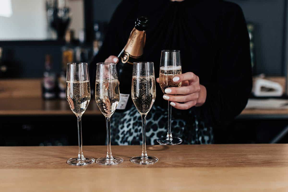 Elopement Wedding Champagne Toast