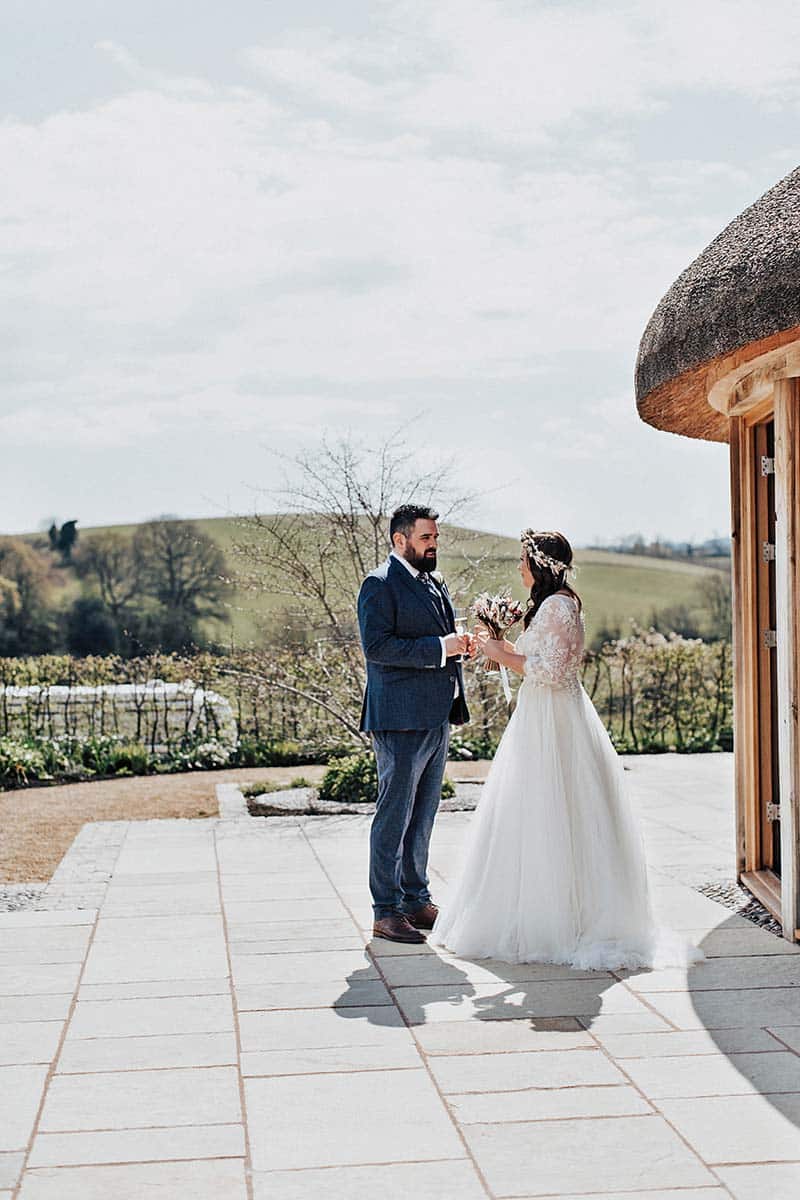 Champagne Toasting Elopement Couple