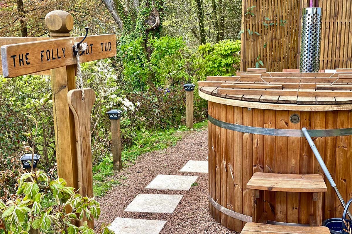 The Folly Elopement Hot Tub