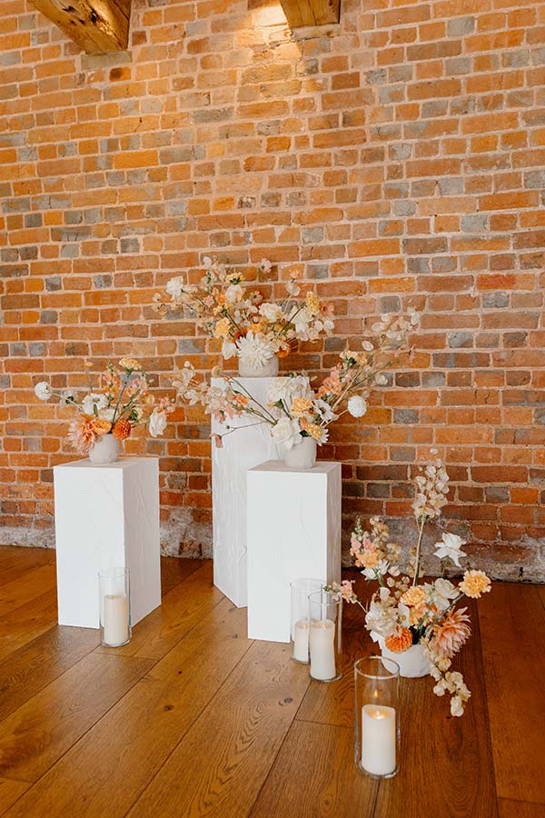 Barn Wedding Floral Displays