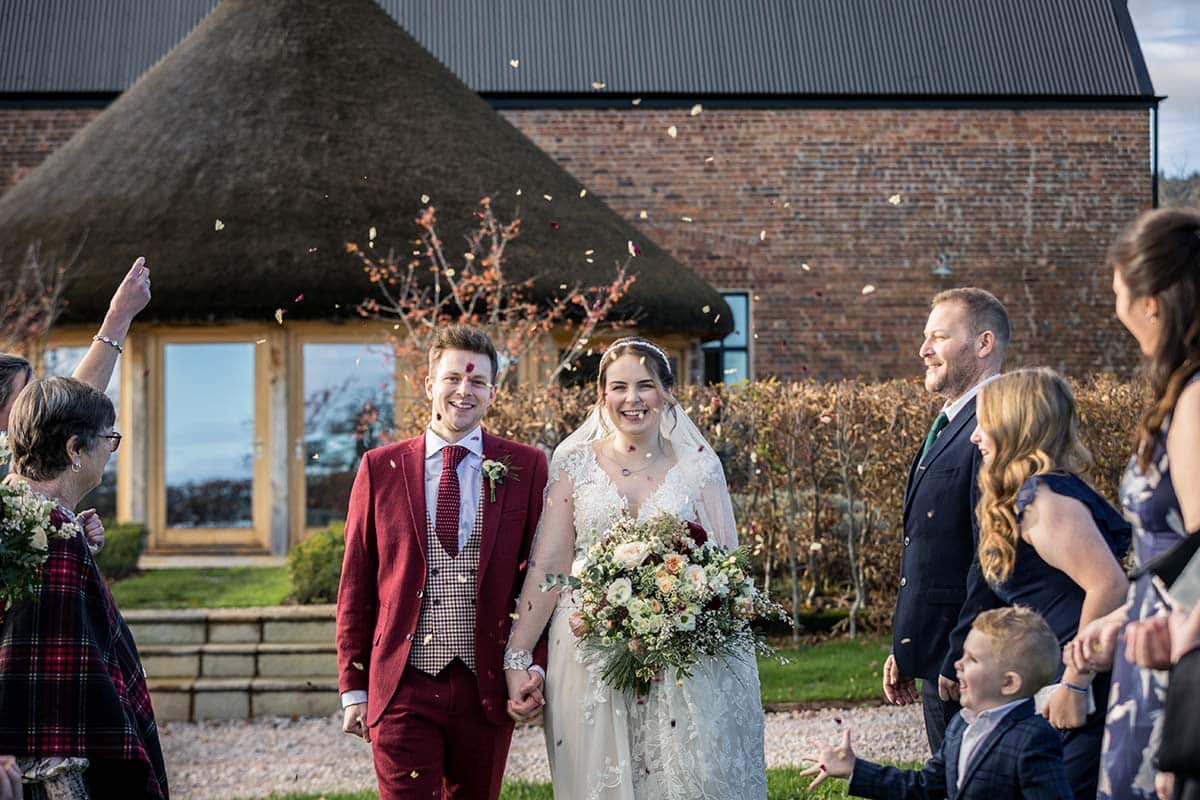 Winter Barn Wedding Rustic Brick