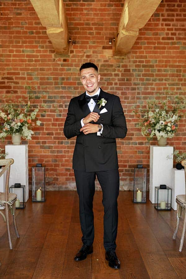 Barn Wedding Groom