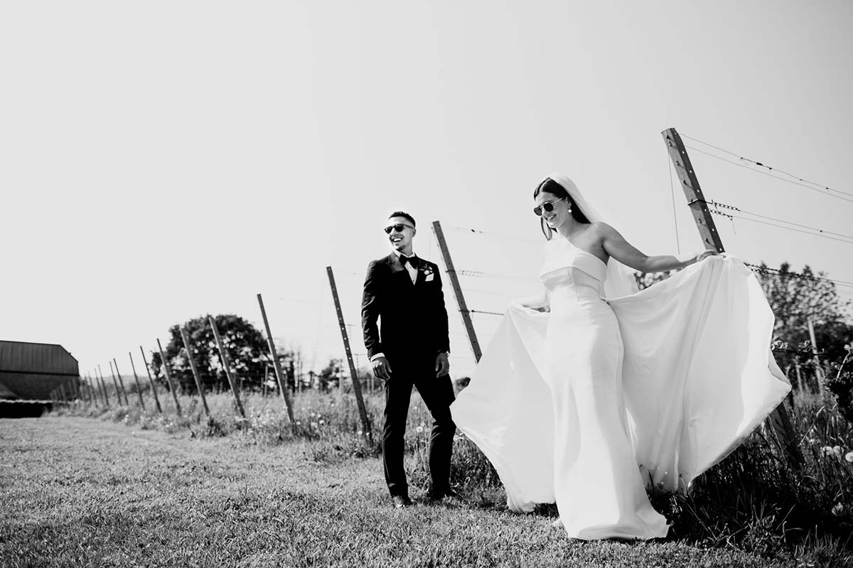 Devon Vineyard Wedding Bride Groom