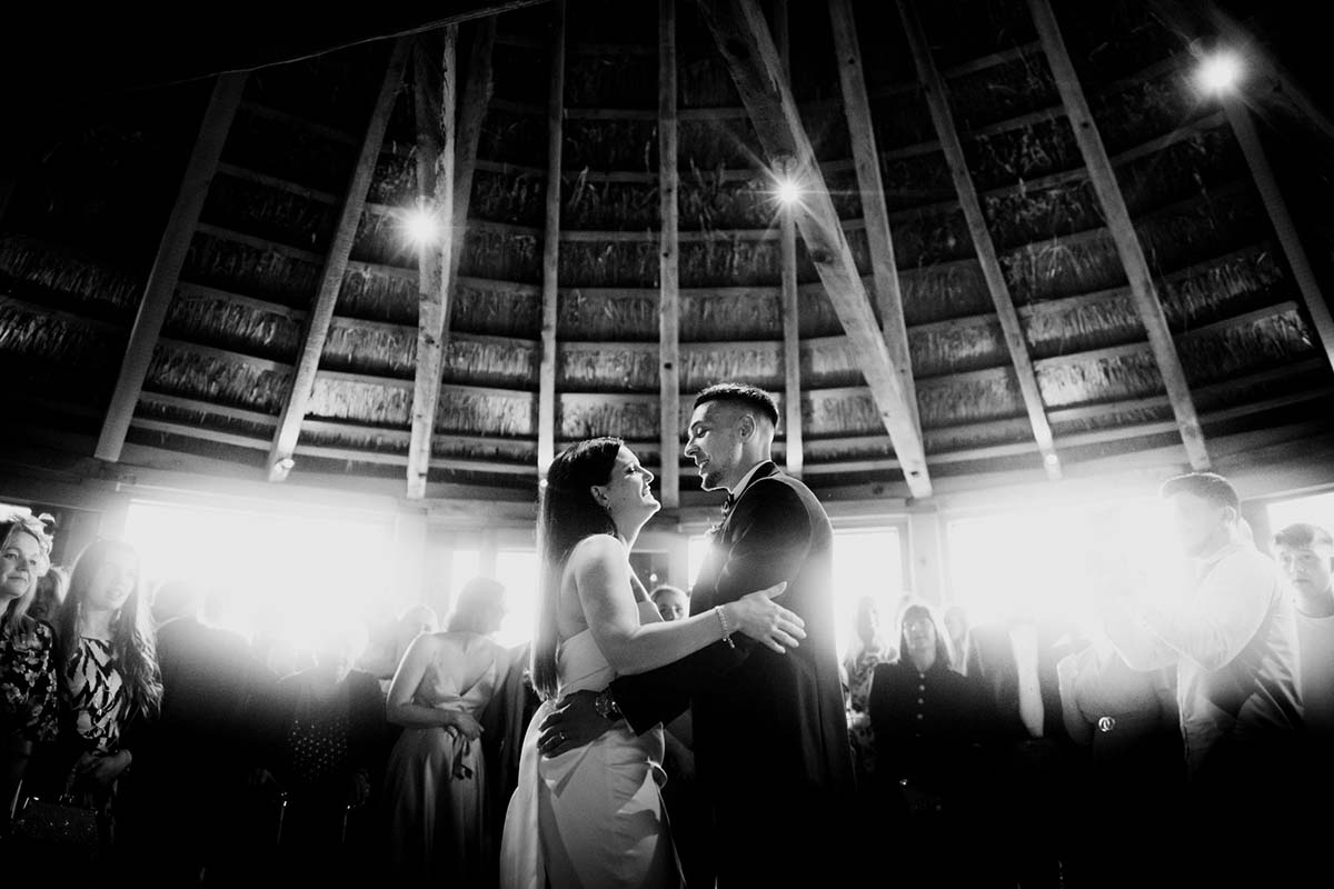 Barn Wedding Couple Dancing