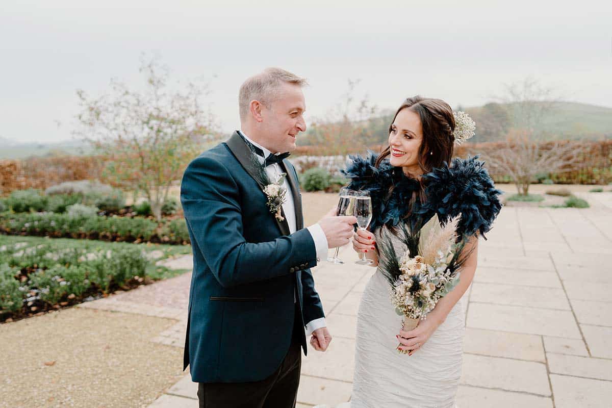 Winter Wedding Bride And Groom