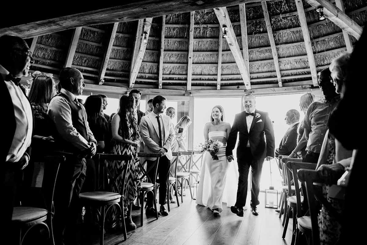 Barn Wedding Bride Entrance