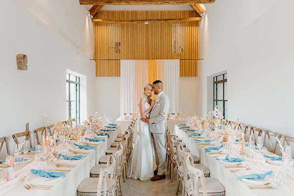 Barn Wedding Long Barn Wedding Breakfast Place Settings