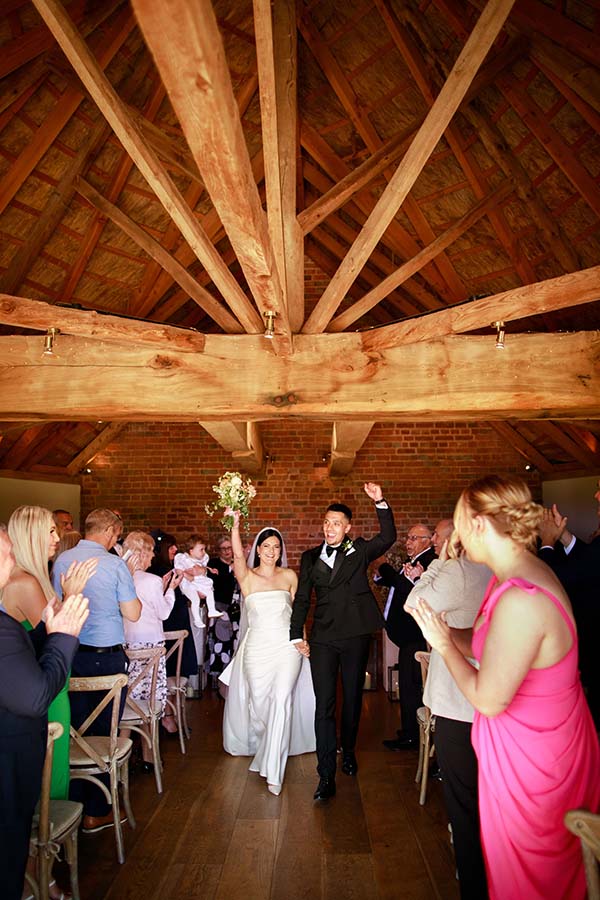 Barn Wedding Couple Married