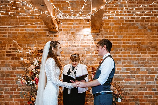 Golden Autumn Light Barn Wedding Brickhouse Vineyard