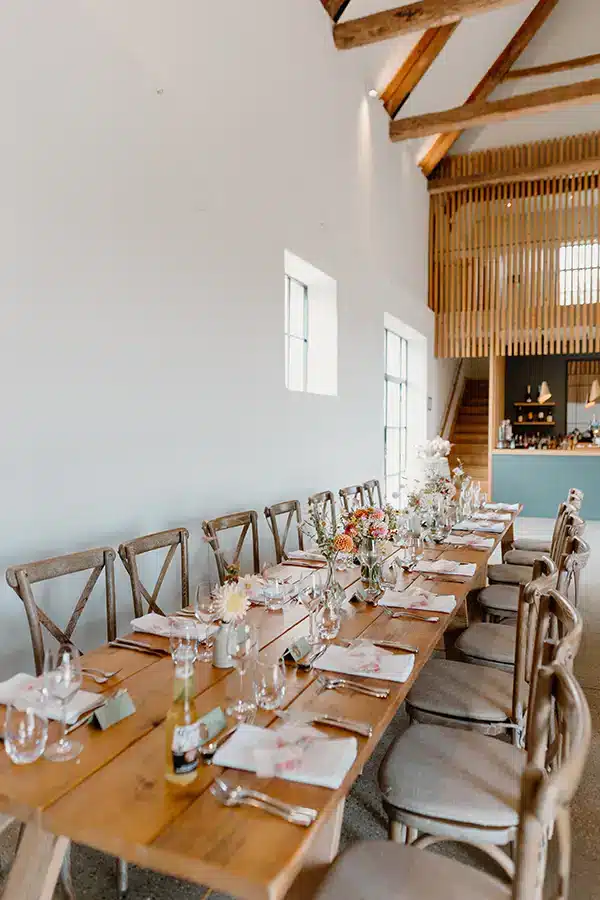 Micro Wedding Barn Table Place Settings Micro Wedding Barn Table Place Settings