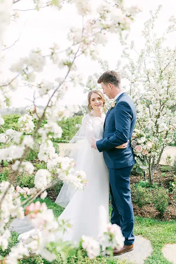 Spring blossom trees wedding