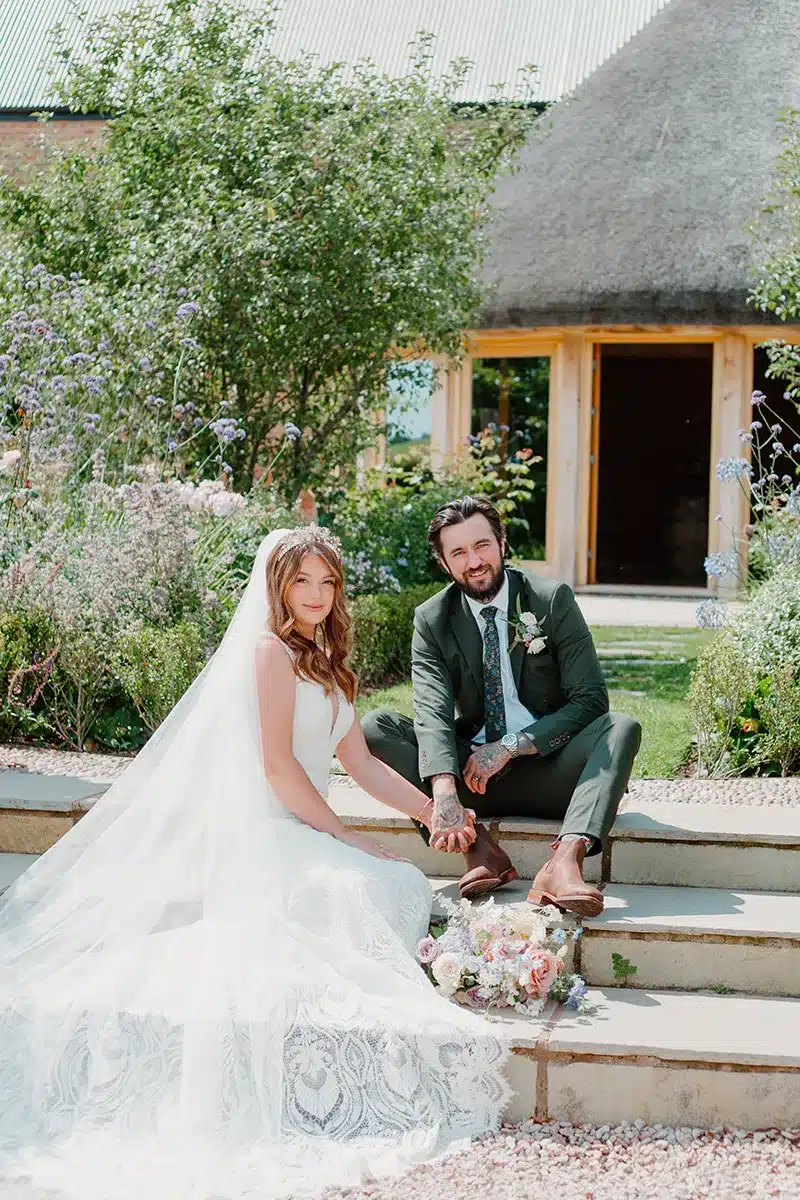 Elopement Wedding Couple Barn Venue