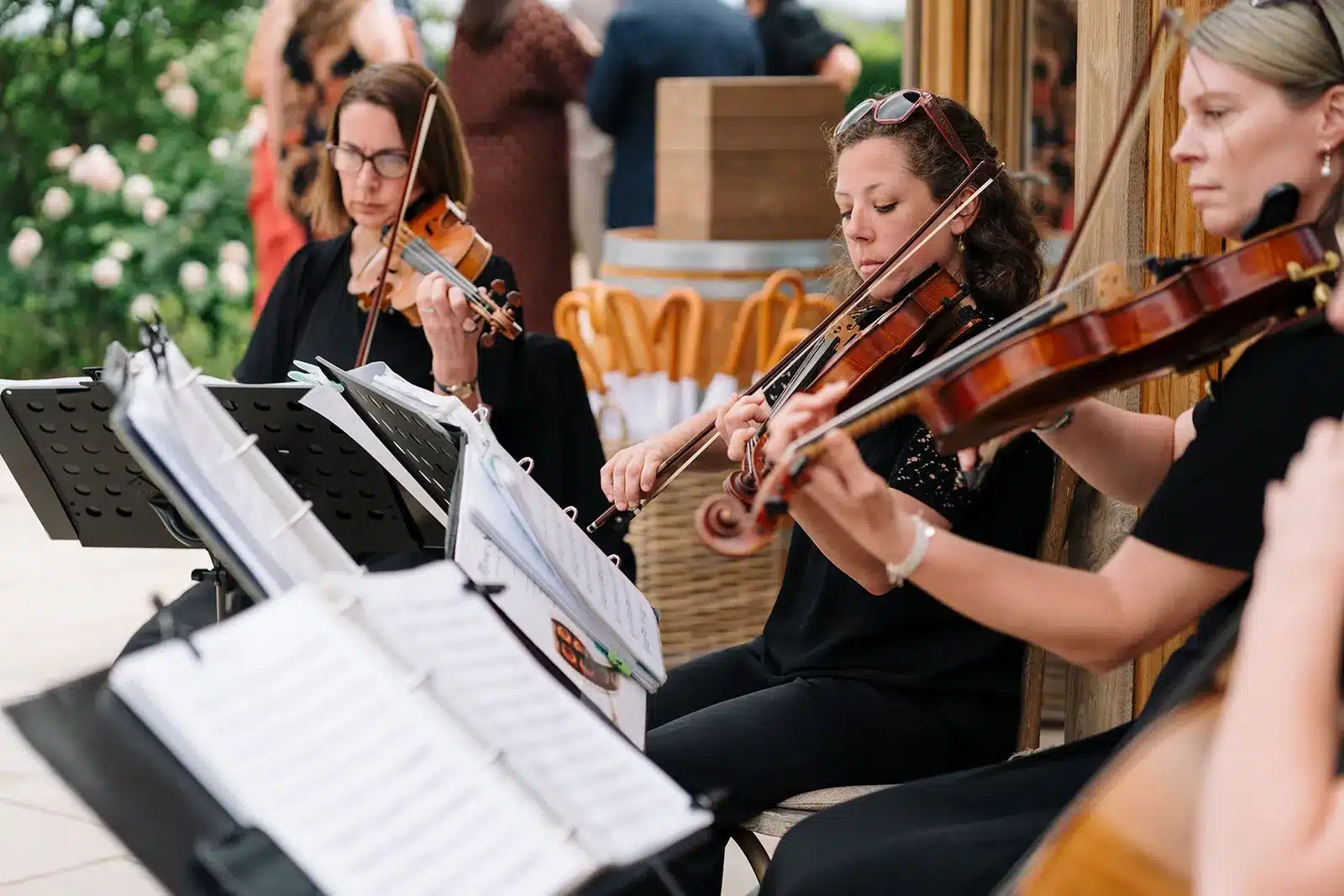 Musicians At Small Wedding Venue In Devon