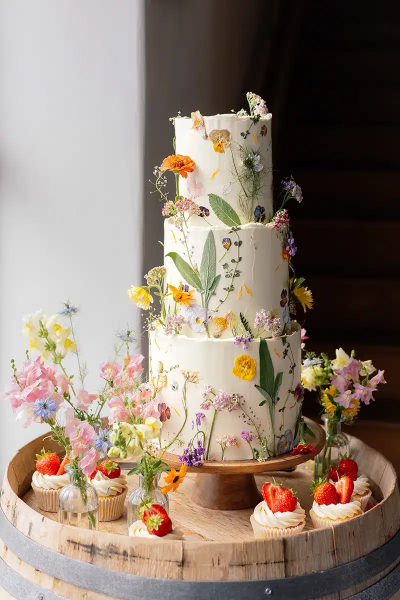 Ornate Wedding Cake Design For Small Wedding In Devon Countryside