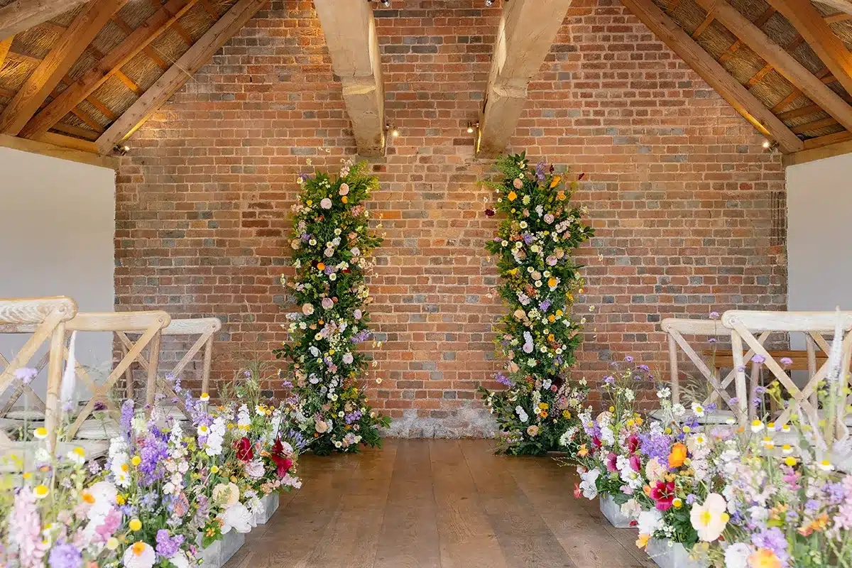 Wedding Florist Prepared Flowers For Small Devon Wedding